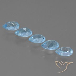 Pedras preciosas de Topázio Céu azul natural de 2.73 ct, Formato de pêra, VS