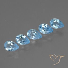 Pedras preciosas de Topázio Céu azul natural de 2.28 ct, Formato de pêra, VS