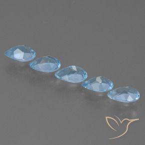Pedras preciosas de Topázio Céu azul natural de 2.28 ct, Formato de pêra, VS