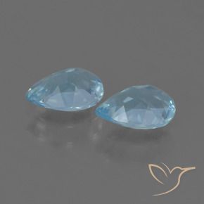 Pedras preciosas de Topázio Céu azul natural de 1.71 ct, Formato de pêra, VS