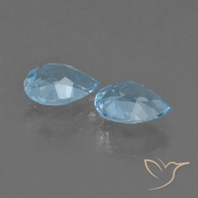 Pedras preciosas de Topázio Céu azul natural de 1.66 ct, Formato de pêra, VS