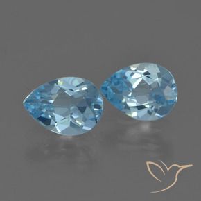 Pedras preciosas de Topázio Céu azul natural de 1.70 ct, Formato de pêra, VS