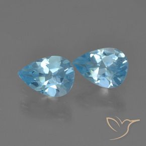 Pedras preciosas de Topázio Azul Suíço natural de 1.49 ct, Formato de pêra, VS