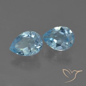 Pedras preciosas de Topázio Céu azul natural de 1.69 ct, Formato de pêra, VVS