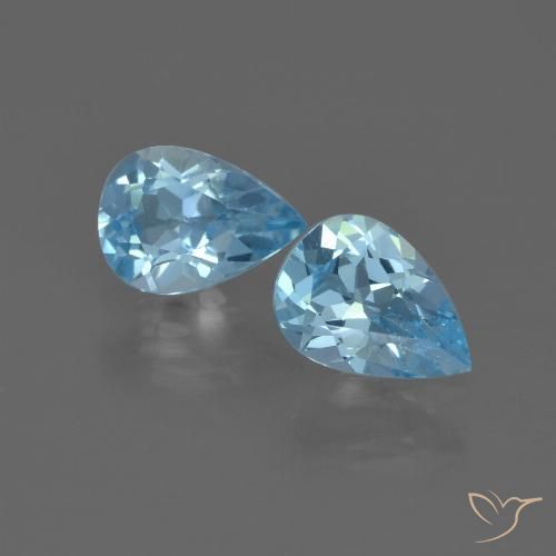 1.47ctw Natural Azul Suíço Topázio, Formato de pêra, VVS-VS