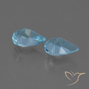 Pedras preciosas de Topázio Azul Suíço natural de 1.47 ct, Formato de pêra, VVS-VS