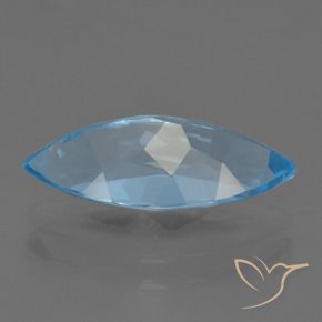 Topázio Azul Suíço Natural 3.50ct, Marquesa, VVS-VS