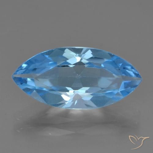 3.56ct Natural Azul Suíço Topázio, Marquesa, VS