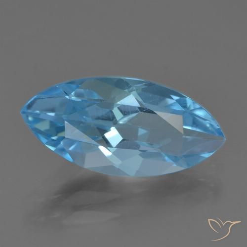 3.66ct Natural Azul Suíço Topázio, Marquesa, VS