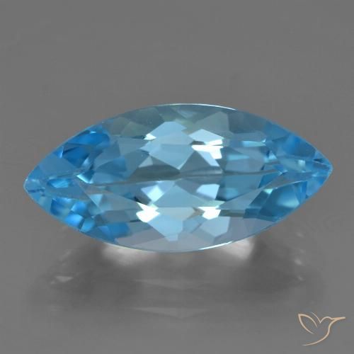 4.28ct Natural Azul Suíço Topázio, Marquesa, VS