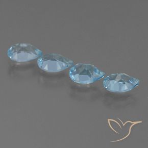 Pedras preciosas de Topázio Céu azul natural de 2.17 ct, Formato de pêra, VS