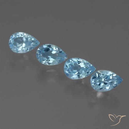 2.41ctw Natural Azul Suíço Topázio, Formato de pêra, VS