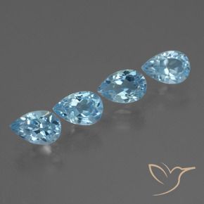 Pedras preciosas de Topázio Azul Suíço natural de 2.41 ct, Formato de pêra, VS