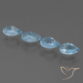 Pedras preciosas de Topázio Azul Suíço natural de 2.41 ct, Formato de pêra, VS