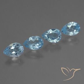 Pedras preciosas de Topázio Azul Suíço natural de 2.05 ct, Formato de pêra, VS
