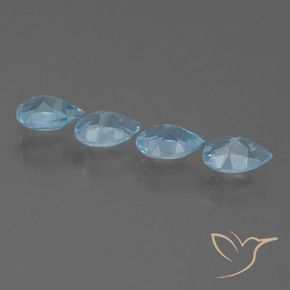 Pedras preciosas de Topázio Azul Suíço natural de 2.05 ct, Formato de pêra, VS