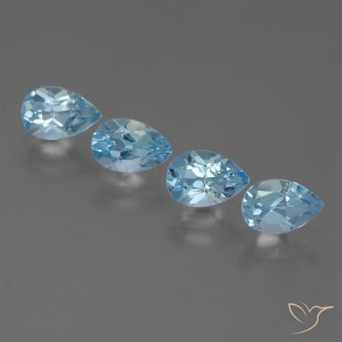2.09ctw Natural Azul Suíço Topázio, Formato de pêra, VS
