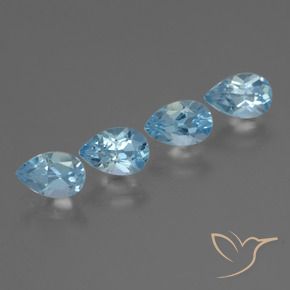 Pedras preciosas de Topázio Azul Suíço natural de 2.09 ct, Formato de pêra, VS