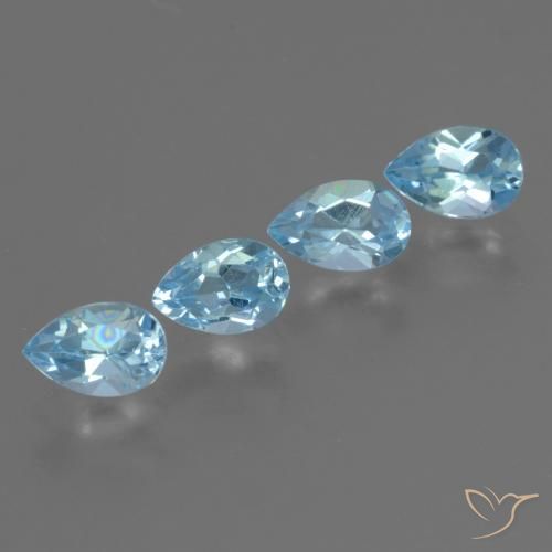 Pedras preciosas de Topázio Céu azul natural de 2.02 ct, Formato de pêra, VS