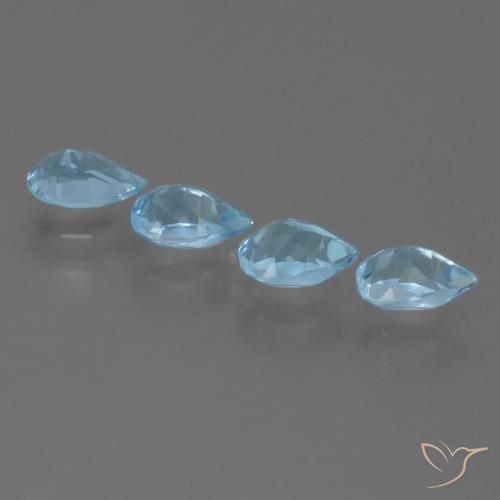 Pedras preciosas de Topázio Céu azul natural de 2.36 ct, Formato de pêra, VS