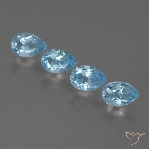 2.29ctw Natural Céu azul Topázio, Formato de pêra, VS