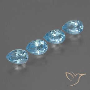Pedras preciosas de Topázio Céu azul natural de 2.29 ct, Formato de pêra, VS