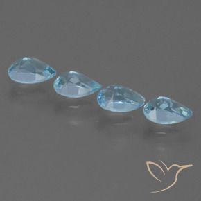 Pedras preciosas de Topázio Céu azul natural de 2.29 ct, Formato de pêra, VS