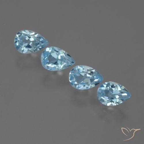 2.29ctw Natural Céu azul Topázio, Formato de pêra, VS