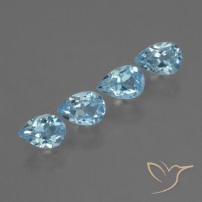 Pedras preciosas de Topázio Céu azul natural de 2.29 ct, Formato de pêra, VS