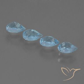 Pedras preciosas de Topázio Céu azul natural de 2.29 ct, Formato de pêra, VS