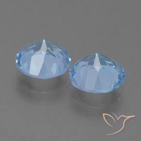 Pedras preciosas de topázio azul natural de 4,75 ct, corte redondo, VS