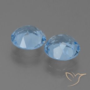 Pedras preciosas de Topázio Céu azul natural de 4.81 ct, Redondo, VVS-VS