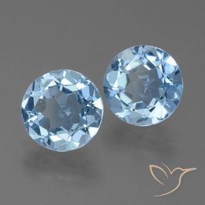Pedras preciosas de Topázio Céu azul natural de 4.67 ct, Redondo, VS