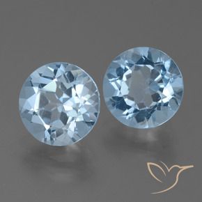 Pedras preciosas de Topázio Céu azul natural de 4.96 ct, Redondo, VS