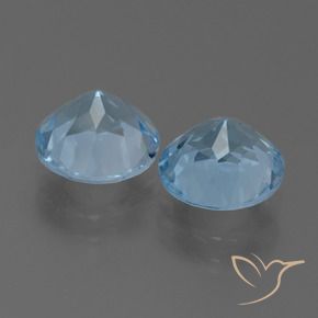 Pedras preciosas de Topázio Céu azul natural de 4.96 ct, Redondo, VS