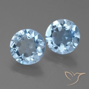 Pedras preciosas de Topázio Céu azul natural de 4.17 ct, Redondo, VS