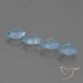 Pedras preciosas de Topázio Céu azul natural de 2.73 ct, Formato de pêra, VVS-VS