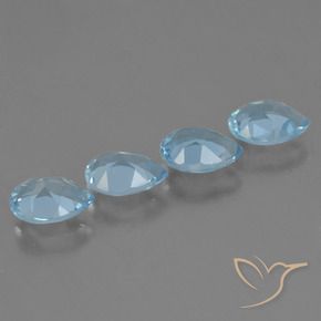 Pedras preciosas de Topázio Céu azul natural de 3.15 ct, Formato de pêra, VVS-VS