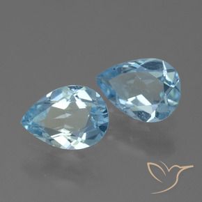 Pedras preciosas de Topázio Céu azul natural de 1.38 ct, Formato de pêra, VVS-VS