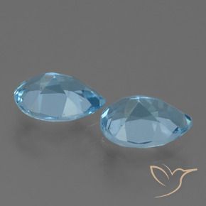 Pedras preciosas de Topázio Céu azul natural de 1.68 ct, Formato de pêra, VVS-VS
