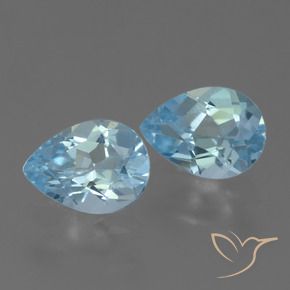 Pedras preciosas de Topázio Céu azul natural de 1.61 ct, Formato de pêra, VVS
