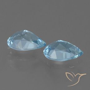 Pedras preciosas de Topázio Céu azul natural de 1.61 ct, Formato de pêra, VVS