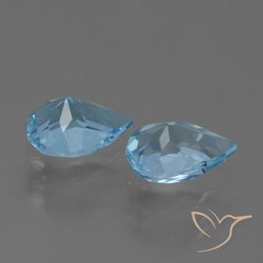 Pedras preciosas de Topázio Céu azul natural de 1.47 ct, Formato de pêra, VVS-VS