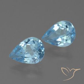 Pedras preciosas de Topázio Azul Suíço natural de 1.44 ct, Formato de pêra, VS