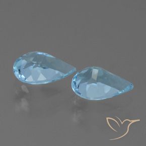 Pedras preciosas de Topázio Azul Suíço natural de 1.44 ct, Formato de pêra, VS