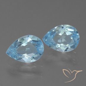 Pedras preciosas de Topázio Céu azul natural de 1.50 ct, Formato de pêra, VVS-VS