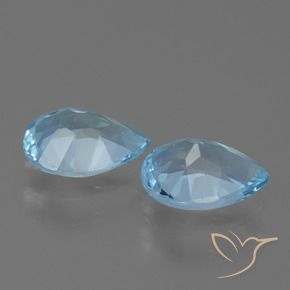 Pedras preciosas de Topázio Céu azul natural de 1.56 ct, Formato de pêra, VVS-VS