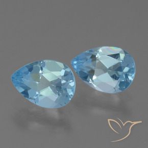 Pedras preciosas de Topázio Céu azul natural de 1.65 ct, Formato de pêra, VVS