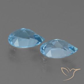 Pedras preciosas de Topázio Céu azul natural de 1.65 ct, Formato de pêra, VVS