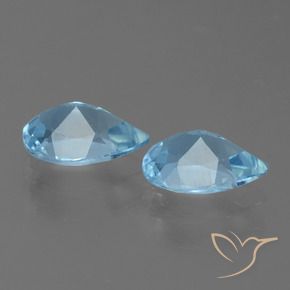 Pedras preciosas de Topázio Céu azul natural de 1.48 ct, Formato de pêra, VVS-VS